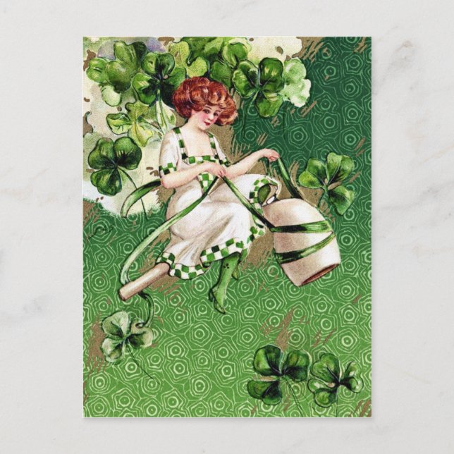 Victorian St Patrick's Day Postcard (Front)