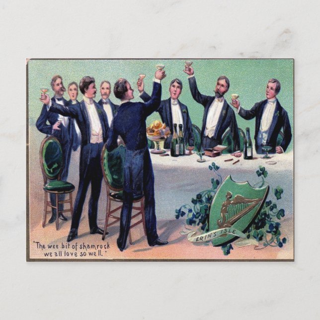 Victorian St Patrick's Day Postcard (Front)