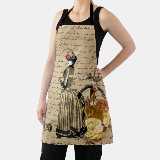 Victorian Steam punk Vintage Gold Apron (Insitu)