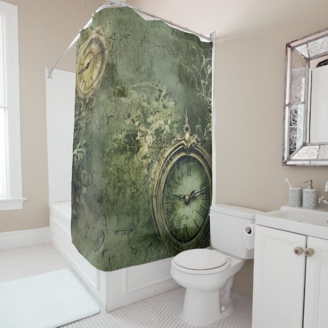 Victorian Steampunk Clockwork in Emerald Green (In Situ)