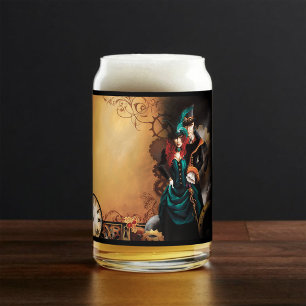 Victorian Steampunk Couple Elegance Romance  Can Glass