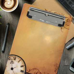 Victorian Steampunk Couple Elegance Romance Mini Clipboard