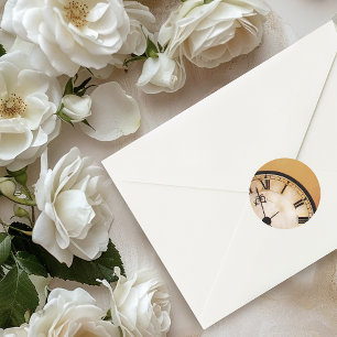 Victorian Steampunk Elegance Wedding Classic Round Sticker