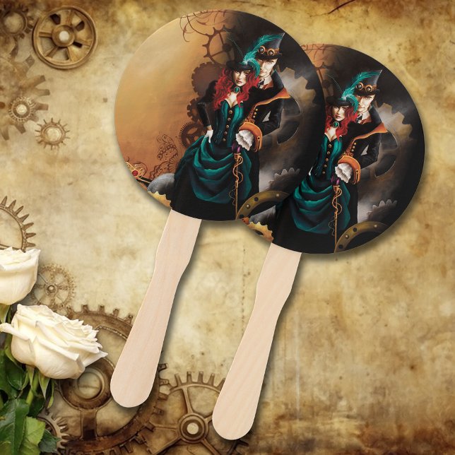 Victorian Steampunk Elegance Wedding Hand Fan (Creator Uploaded)
