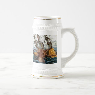 Victorian Steampunk Kraken Octopus Sea Creature Beer Stein