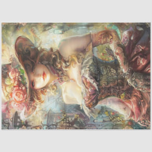 Victorian Steampunk Lady  Tissue Paper