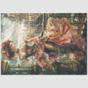 Victorian Steampunk Lady Tissue Paper