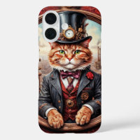 Victorian steampunk noble cat with top hat cover
