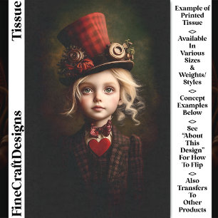 Victorian Steampunk Ringmaster Girl CN2 Decoupage Tissue Paper