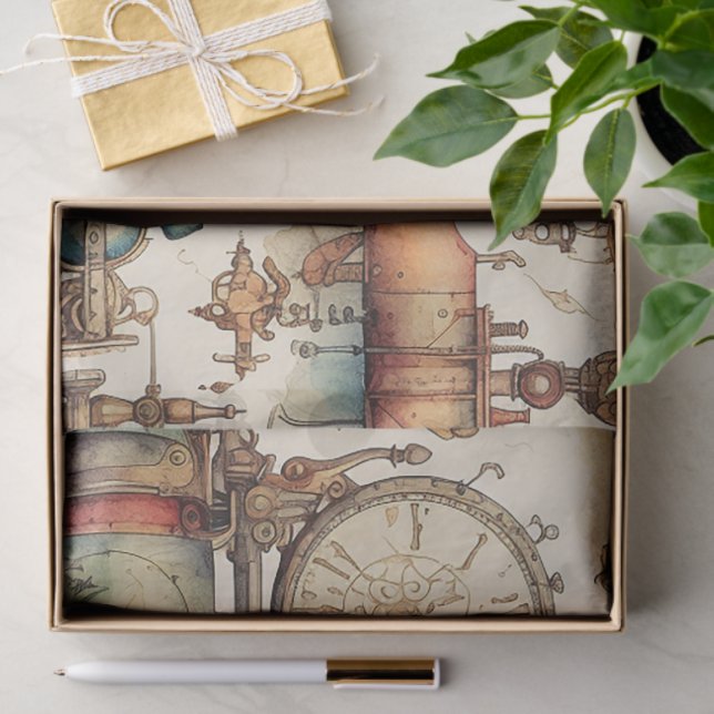 Victorian Steampunk Tissue Paper (Gift)