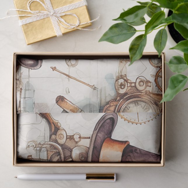 Victorian Steampunk Tissue Paper (Gift)