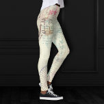 Victorian Steampunk | Watercolor Grunge Pastel Leggings<br><div class="desc">90s Grunge, All Grown Up! Feminine, sophisticated Victorian era shabby chic steampunk seamless pattern featuring dystopian cogwheel gears, bicycle, skull, owl, telescope, and more on a soft romantic millennial pink rose grunge background. This vintage 1990s inspired abstract design features a gorgeous palette that adds perfect pop of colour. For customizations...</div>