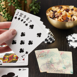 Victorian Steampunk   Watercolor Grunge Pastel Playing Cards