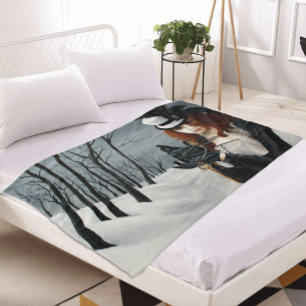 Victorian Steampunk Winter Dragonfly Key Gothic Fleece Blanket