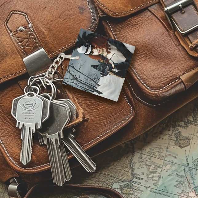 Victorian Steampunk Winter Dragonfly Key Gothic Keychain (Creator Uploaded)