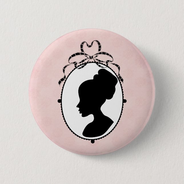 Victorian Style 60s Cameo 2 Inch Round Button (Front)