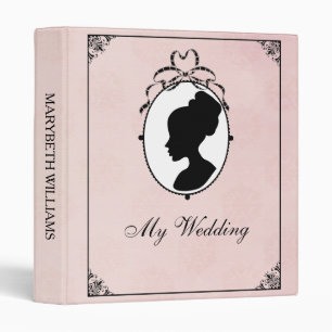 Victorian Style 60s Cameo 3 Ring Binder