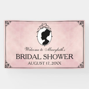 Victorian Style 60s Cameo Bridal Shower Banner