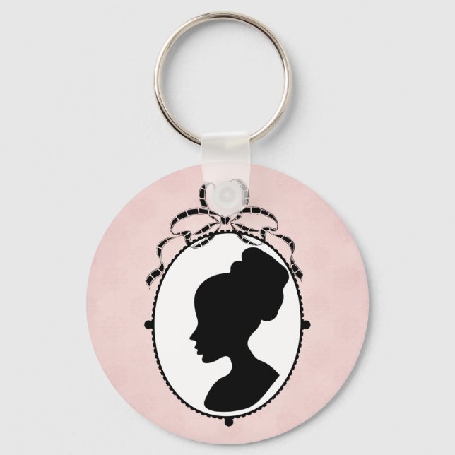 Victorian Style 60s Cameo Keychain (Front)