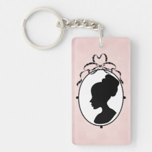 Victorian Style 60s Cameo Keychain