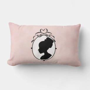 Victorian Style 60s Cameo Lumbar Pillow