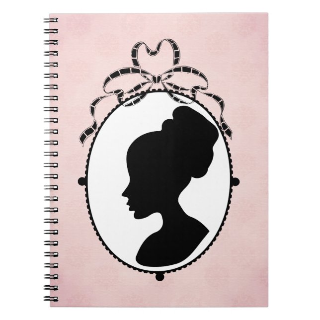 Victorian Style 60s Cameo Notebook (Front)