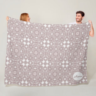 victorian style baroque pattern fleece blanket