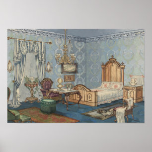 Victorian Style Bedroom original Poster