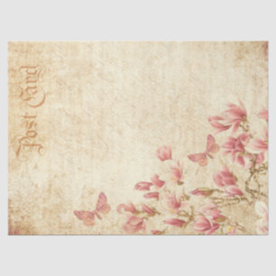 Victorian Style Butterflies and Flowers Tissue Paper