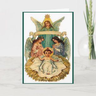 Victorian Style Christmas Greeting Holiday Card