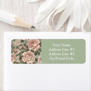 Victorian Style Country Garden Rose Print