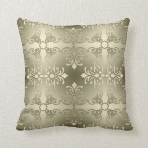 Victorian style floral retro pattern throw pillow