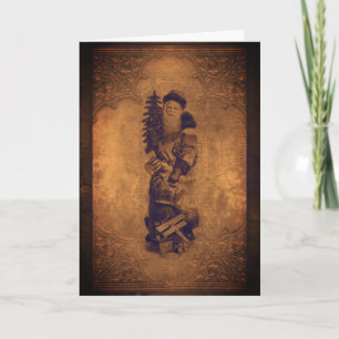 Victorian style Santa Christmas Card