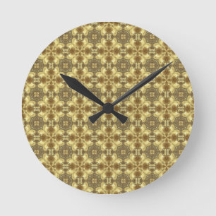 Victorian Style Wallpaper Round Clock