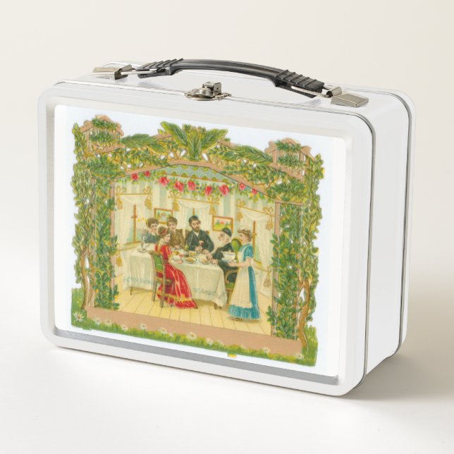 Victorian Sukkot Metal Lunch Box (Front)