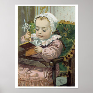 Victorian Sweet Precious Baby Art Print Poster