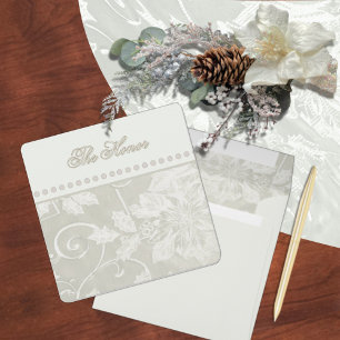 Victorian Tapestry Cream Holiday Envelope