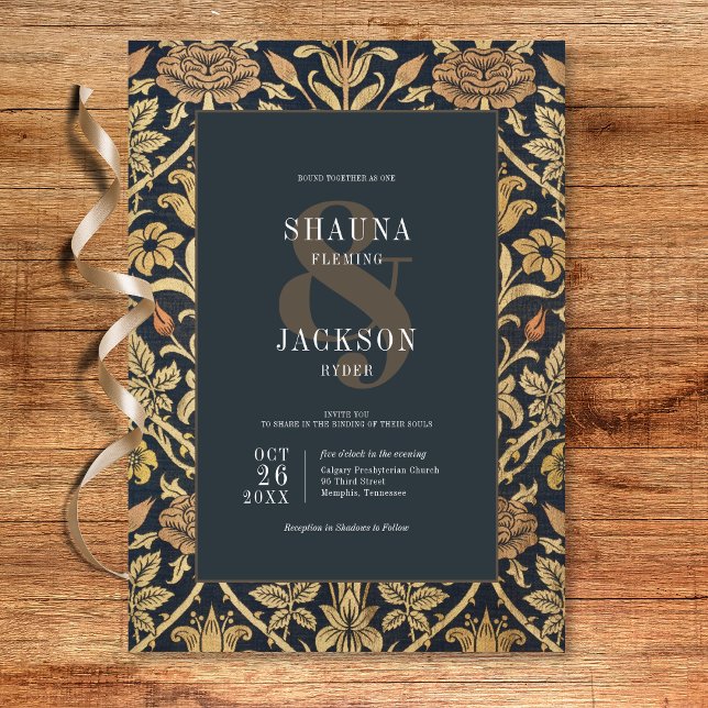 Victorian Tapestry William Morris Floral Wedding Invitation (Victorian Tapestry William Morris Floral Wedding Invitation)