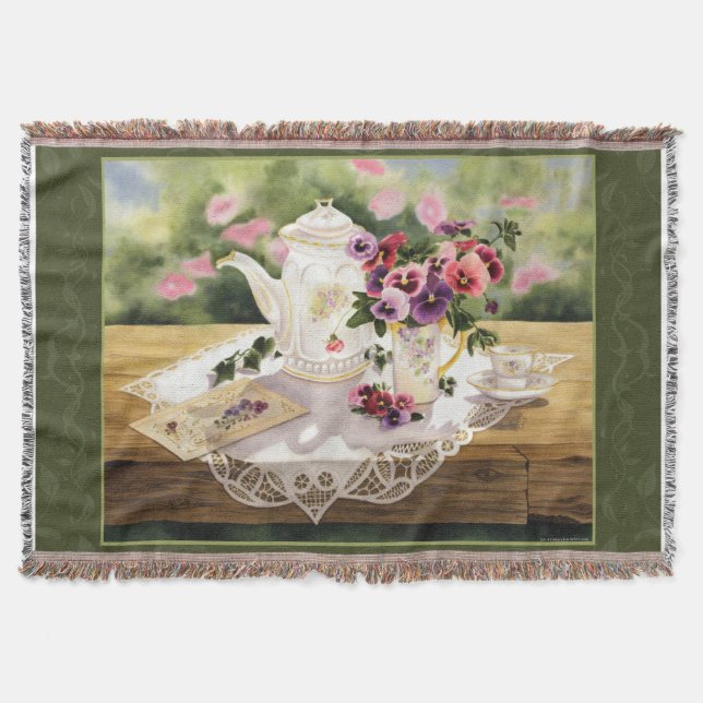Victorian Tea Throw Blanket (Front)