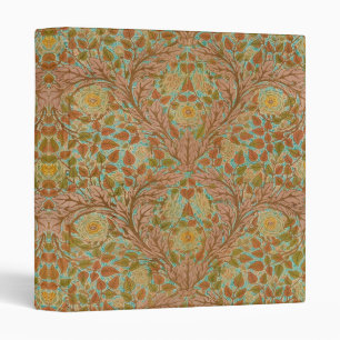 Victorian Terracotta Rose and Leaf Botanical Print Binder