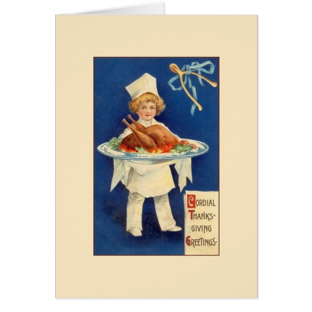 Victorian Thanksgiving Greeting Card (Front)