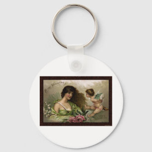 Victorian to My Valentine Love's Question Gifts Keychain