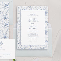 Victorian Toile French Blue Classic Wedding 