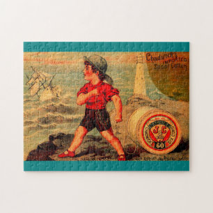 Victorian trade card Chadwick’s Imported Spool Cot Jigsaw Puzzle