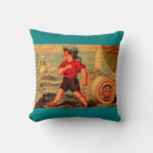 Victorian trade card Chadwick’s Spool Cotton Throw Pillow