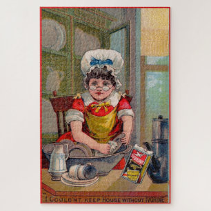 Victorian trade card for Ivorine soap Jigsaw Puzzle