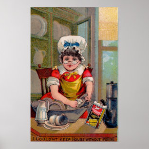 Victorian trade card for Ivorine soap Poster