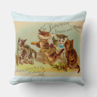 Victorian trade card kittens playing