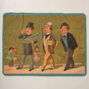 Victorian trade card Little Beauties cigarettes Sherpa Blanket