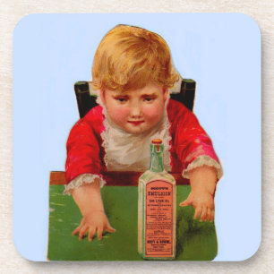 Victorian trade card: Scott's Emulsion Castor Oil Coaster